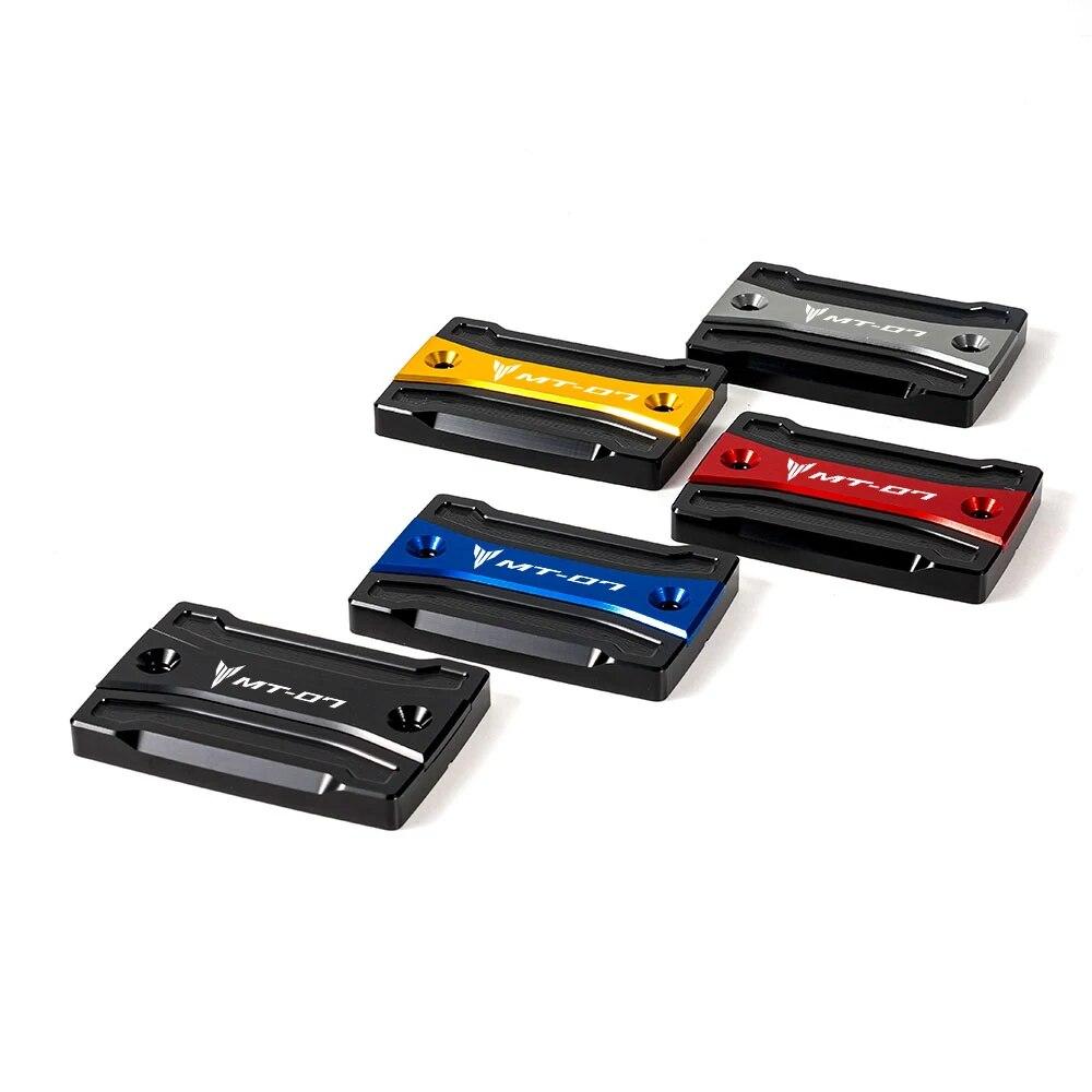 For Yamaha MT07 TRACER MT-07 2014-2022   Motorcycle Cylinder Cover Front Rear Brake Fluid Reservoir Cap Oil Filler Cap