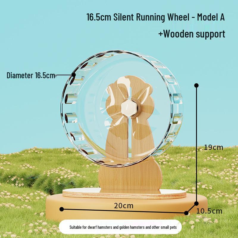 Super Silent Hamster Running Wheel Toy - Large Size Golden Hamster Exercise Ball with Stand for Cage Landscaping.