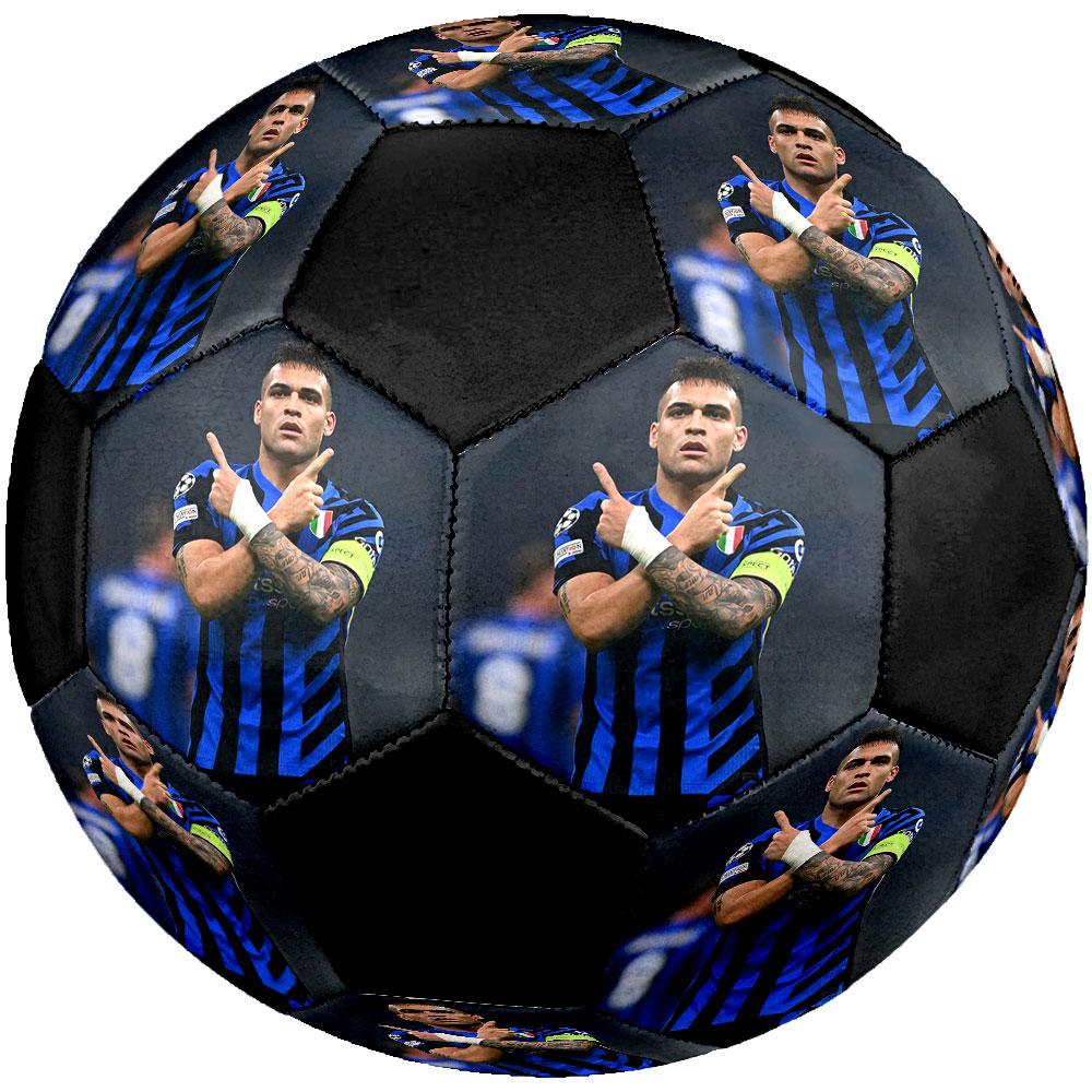 Lautaro Size 5 Soccer Ball, Machine-Stitched PVC, Durable & High Bounce, All Ages Fit, Fan Merchandise, Matches & Outdoor Use.