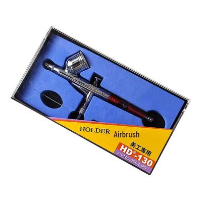 HD-130 External Mix Airbrush Set, 0.2mm-0.5mm Nozzles, Model and Blush Accessories
