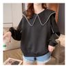 Navava Romantic Sailor Collar Ribbed Long Sleeve Sweater Nt1980