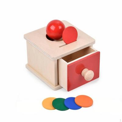 Objektpermanenz-Box Kinderzentriertes Holz-Kugel-Drop-Spielzeug Pädagogisch für Kleine
