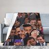 Dwight Schrute Collage Flannel Blanket Autumn  Super Warm Throw Blanket For Kids Living Room Graphic Bedspread Sofa Bed Cover
