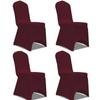 Day and Night - Day and Night Elastic Chair Cover 4 Units Burgundy