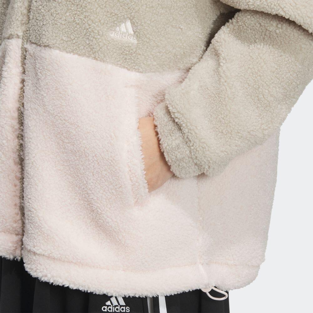 New Adidas Velvet Jackets Women's Beige IK9863