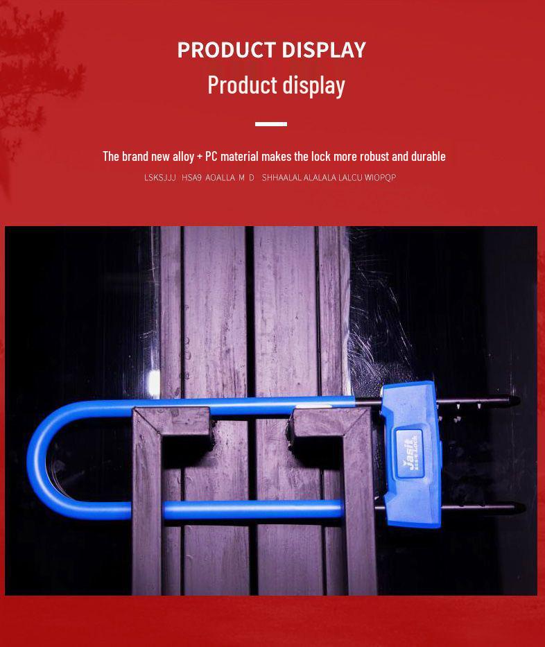 U-Shaped Glass Door Lock: Electric Scooter & Sliding Door Anti-Theft Password Lock
