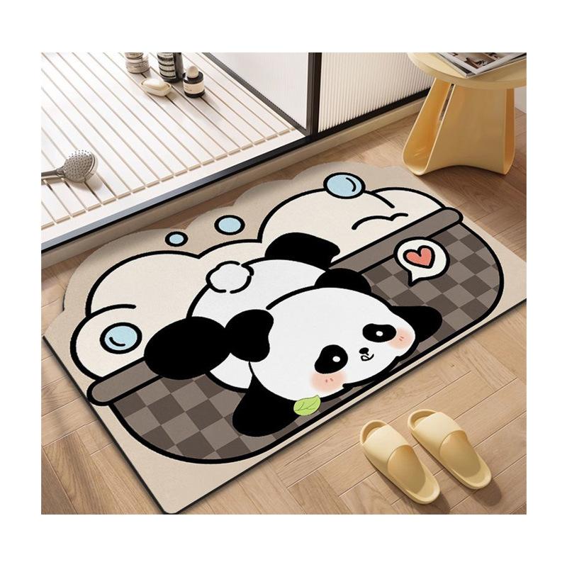 Cute Cartoon Animal Diatom Mud Floor Mat, Shower Room, Dirt-Resistant And Wear-Resistant Floor Mat, Bathroom Non-Slip And Easy To Take Care Of Floor