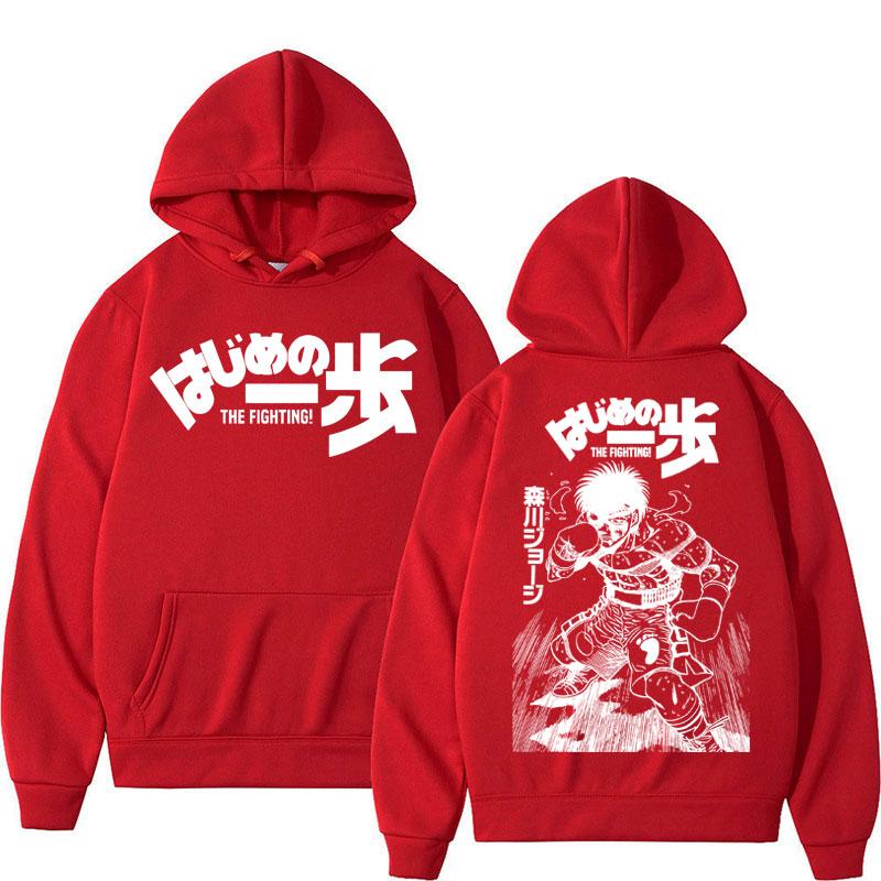 Anime Hajime No Ippo Kamogawa The Fighting Hoodie Makunouchi Takamura KGB Manga Sweatshirt Oversized Fleece Warm Gifts