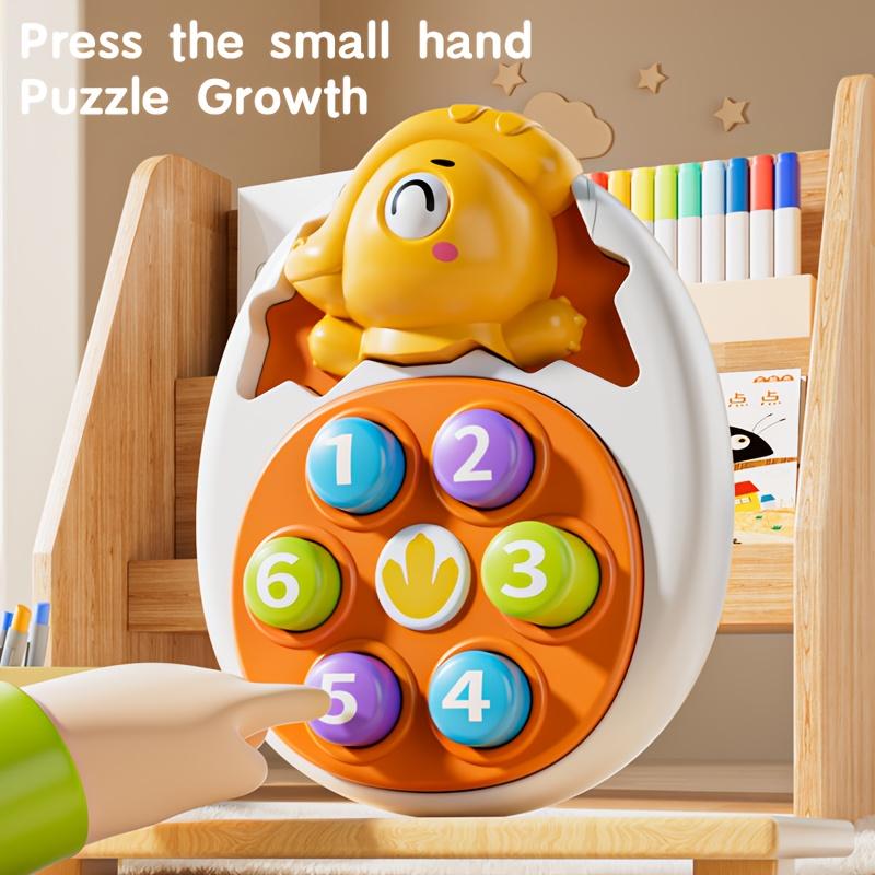 Dinosaur Press and Tap Enlightenment Toy - Interactive Learning with Vibrant Colors, No Electricity Needed, Perfect for Toddler