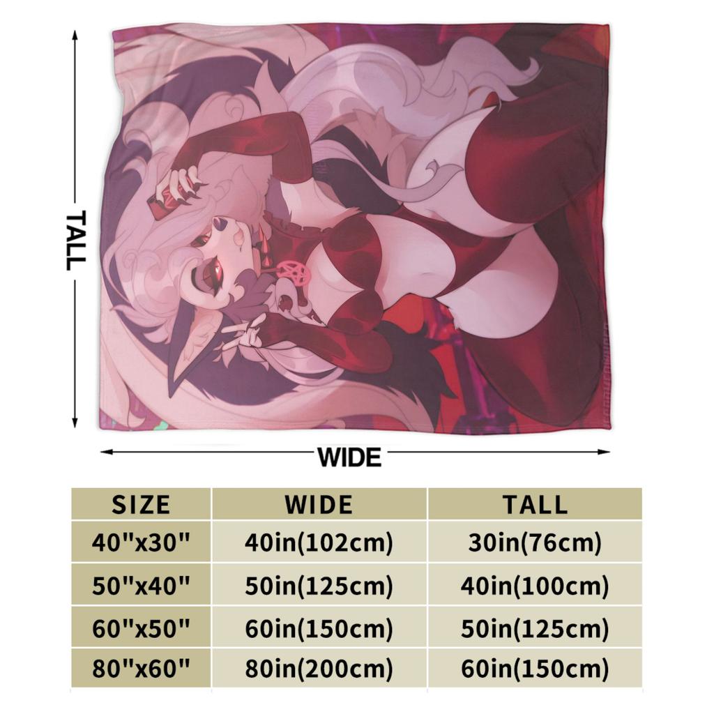 Super Soft Blanket Kids Camping Helluva Boss Loona (1) Throw Blanket  Flannel Bedspread For Living Room Fluffy Sofa Bed Cover