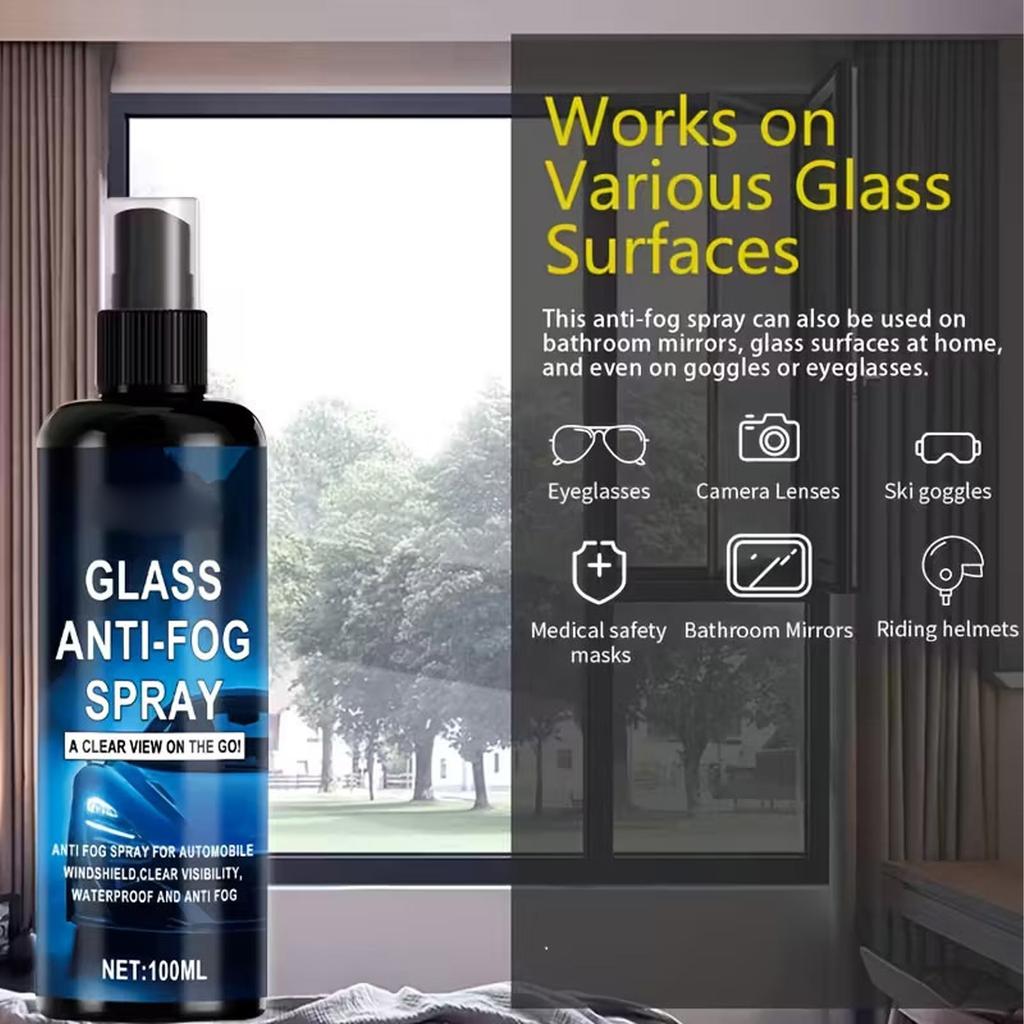 Anti Fog Defogging Sprayed for Car Windshield Motorcycle Helmets and Plastic Surfaces Long Lasting Effect None Toxic For