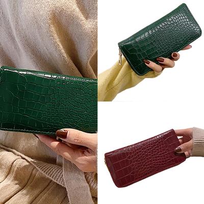 Elegantes Damen-PU-Leder-Portemonnaie Mehrere Kartenfächer Reißverschluss Lange Geldbörsen Damen-Tasche Geeignet für den täglichen Gebrauch