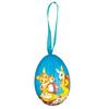 30/12PCS Rabbit Painting Easter Eggs Pendant Foam Funny Painted Paper Eggs Colorful Educational Hanging Ornaments Kids Craft