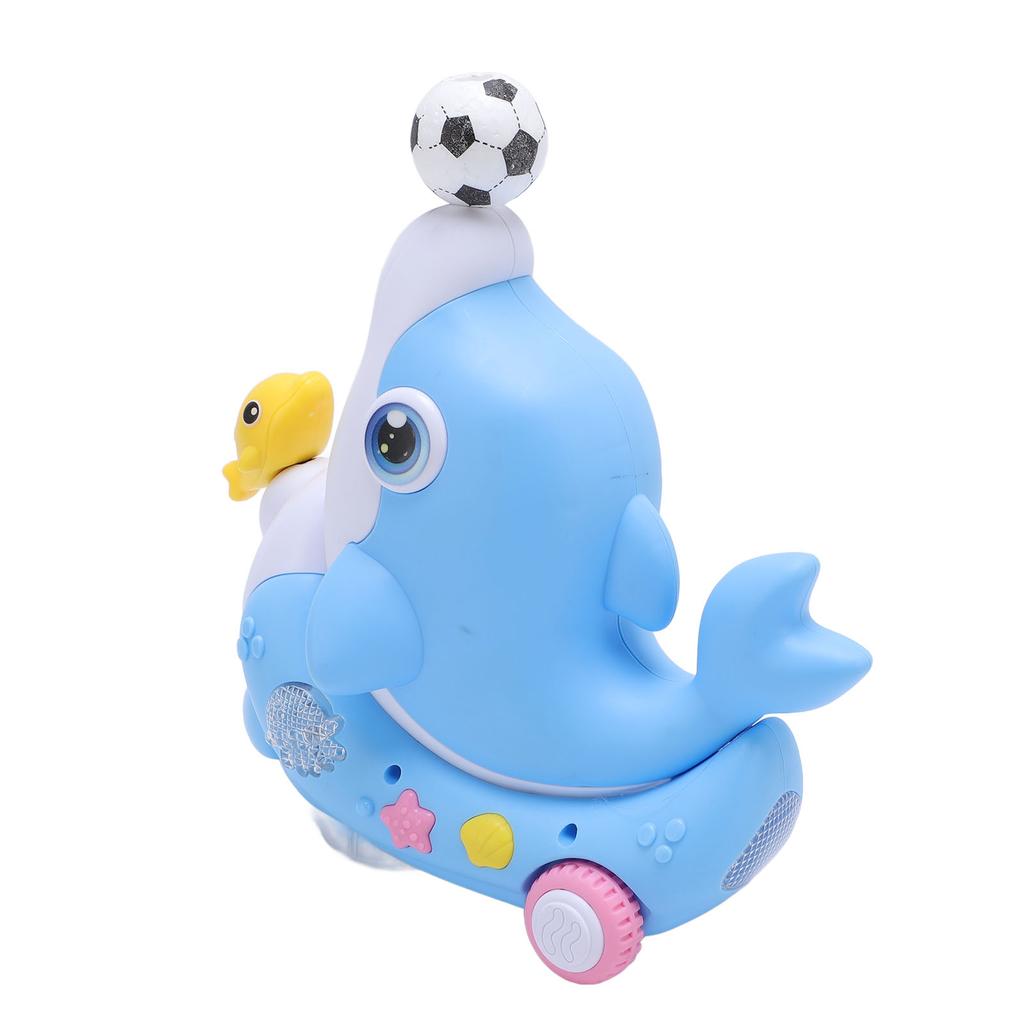 Children Electric Dolphin Toy Electric Universal Light Music Dolphin Floating Blow Ball Baby Cute