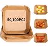 Air Fryer Disposable Paper Square Round Baking Paper Barbecue Plate NonStick Mat Kitchen Oven Oil Absorbing Paper Tool