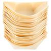 50pcs Sushi Shushi Wood Boat Natural Bamboo Disposable Kayak Sushi Plate Tray Salad Fruit Dessert Pine Cake Boat Snack Bowl Mat