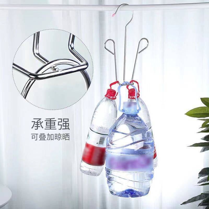 Household Stainless Steel Shoe Drying Rack Outdoor Balcony Shoe Drying Rack Hooks Space Saving Bedroom Storage Closet Organizer