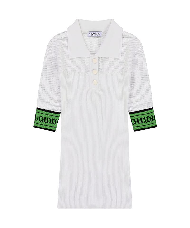 CHUCUCHU Cbess-Kts002W Cool Knit Short Sleeve Top