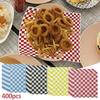 400 Pieces of Absorbent Paper Sandwiches, Burgers, Fries Fried Food Wrappers Plate Mats Waxed Paper and Baking Paper Oil Paper