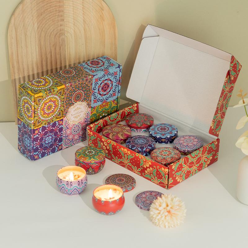 Aromatherapy Soy Candle Gift Set - Essential Oil Scented Birthday Present & Party Favor Ornament
