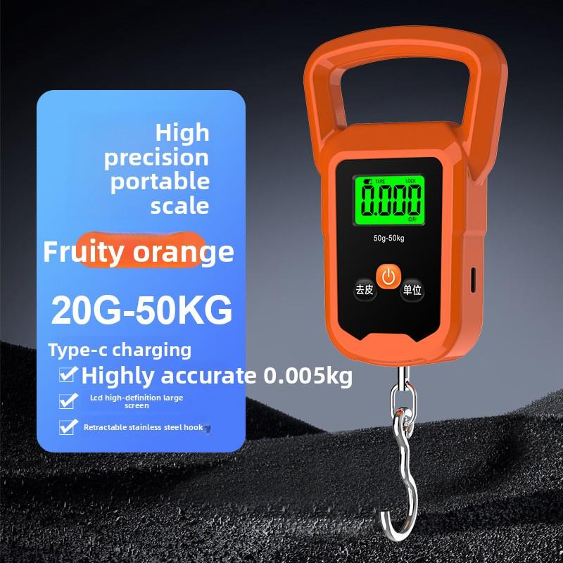 

Mini Electronic Scale Precision Portable 50kg Portable Home Kitchen Courier Said Small Scale Small Spring Hand charging tyoe