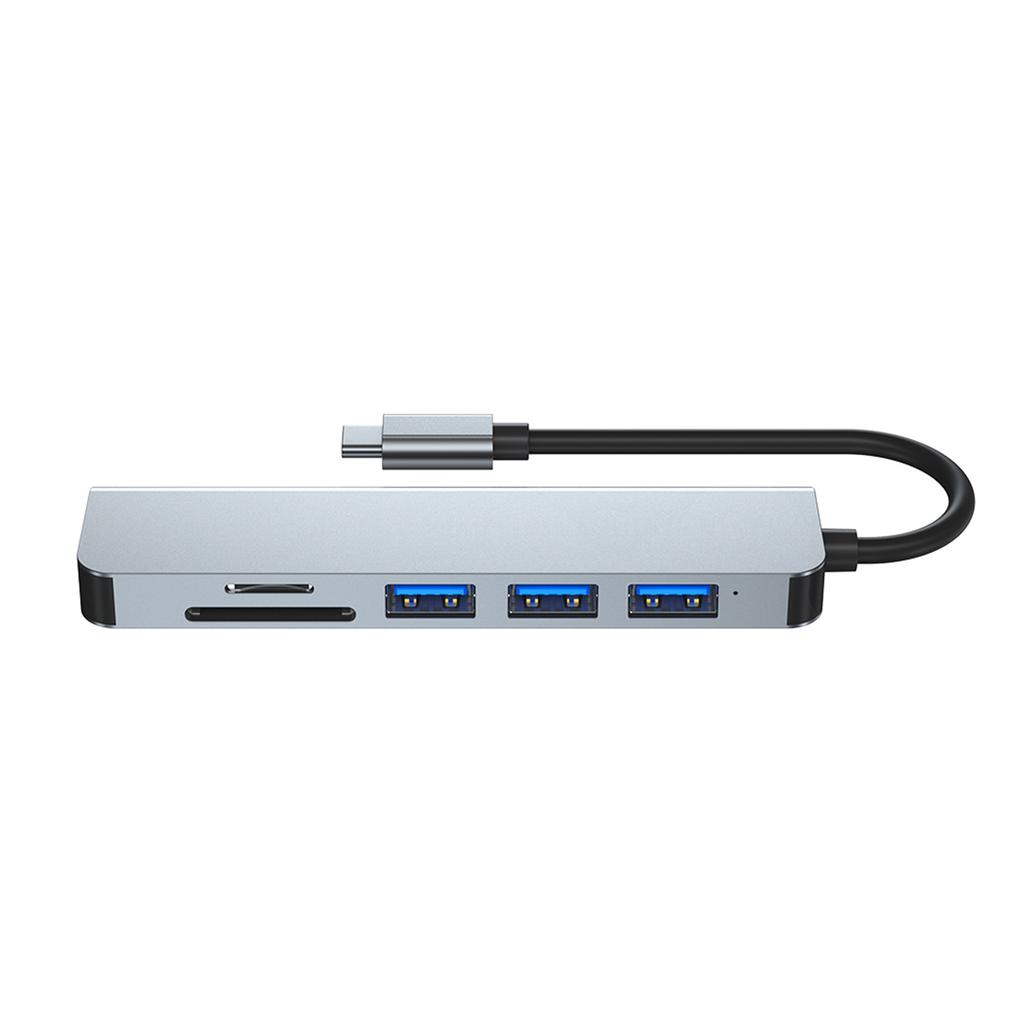 6 in 1 USB-C Typ C HD-Ausgang 4K USB 3.0 HD-Adapter HUB Multifunktions-Dock