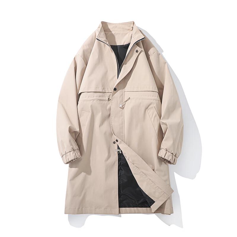 ROMON Men's Business Mid-Length Trench Coat