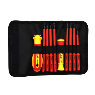 Σετ κατσαβιδιών με μόνωση 10 τμχ Εναλλάξιμη λεπίδα VDE με θήκη Μαγνητική 500V Εργαλεία ηλεκτρολόγων οικιακής και επαγγελματικής χρήσης