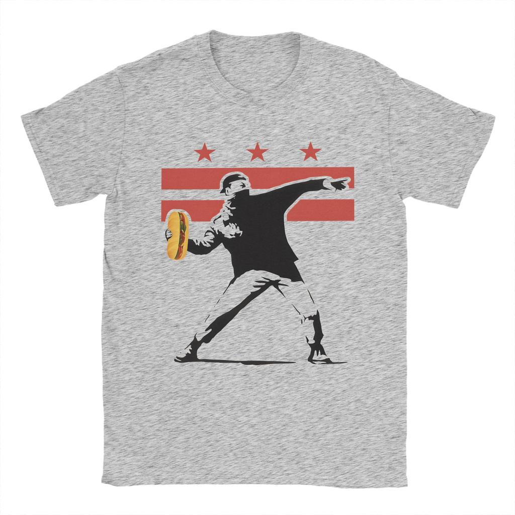 Dc Sandwich Guy 100% Baumwoll-T-Shirt für Herren Sommer Vintage T-Shirts Bequeme Hip-Hop-Tees Übergroße Druck-Tops