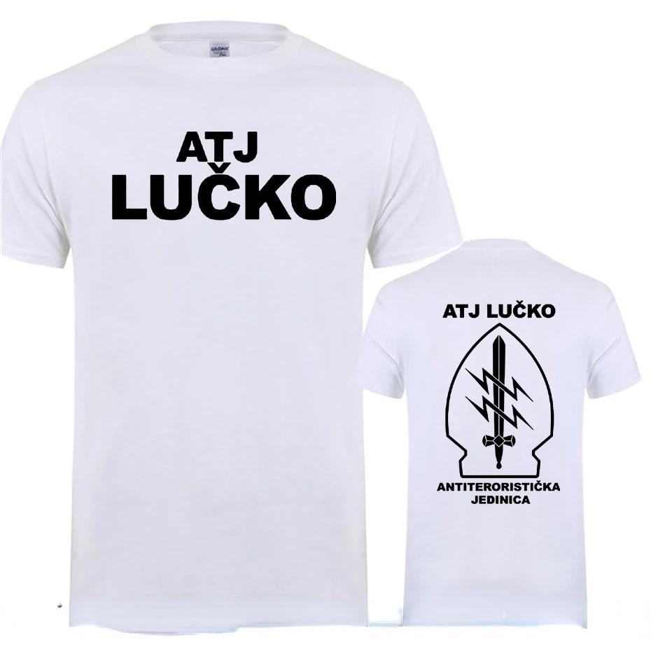 ATJ LUCKO Chorvatská protiteroristická speciální jednotka Síla Tričko Muž Pánské Topy s krátkým rukávem Tričko Léto Ležérní Krátký rukáv