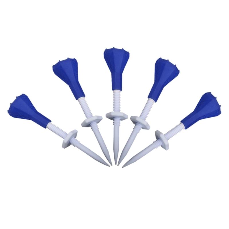 5Pcs Plastic Golf Training Ball Tees Stand Height Adjustable Golf Tees Outdoor Step Down Golf Ball Holder Golf Gift