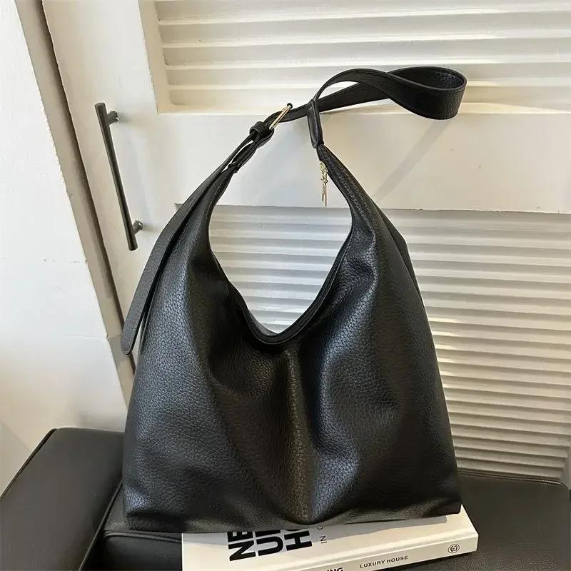 

Fashion Leather Tote Bag for Women 2024 Trend Female Simple Large High Capacity Shoulder Bag Women Handbags Messenger Bags 33cmx26cmx13cm