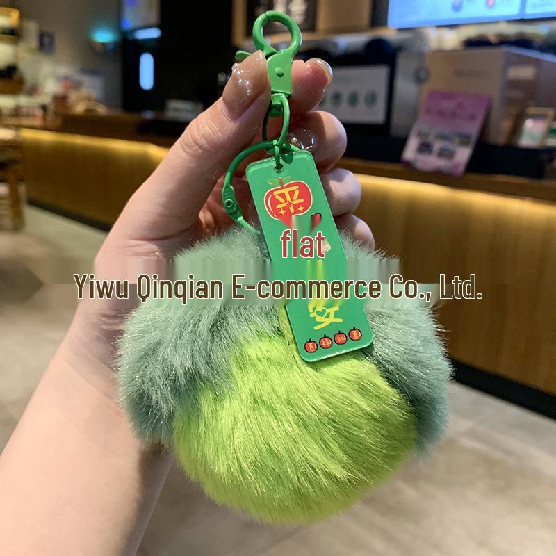 Portachiavi Ciondolo Peluche Uva e Cachi - Regalo Carino per Coppie e Studenti