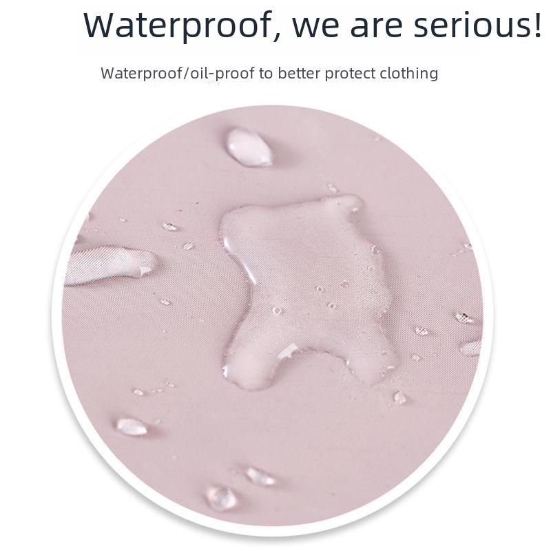 Women's Waterproof PVC Apron with Cooking Sleeves - Oil-Proof, Customizable, Half-Length Waist Design