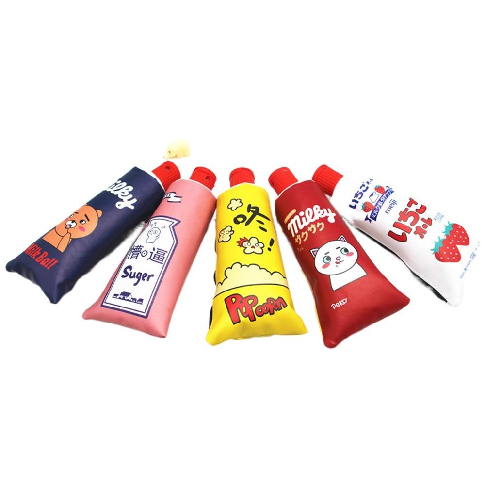 Large Capacity Stationery Pouch Strawberry Leather Pencil Bag Toothpaste Pencil Case  Award Gifts