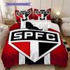 Sao Paulo FC Pattern Bedding Quilt Set Quilt Cover Pillowcase Home Decoration Birthday Gift (1 * duvet cover + 2 * pillowcase, without core)