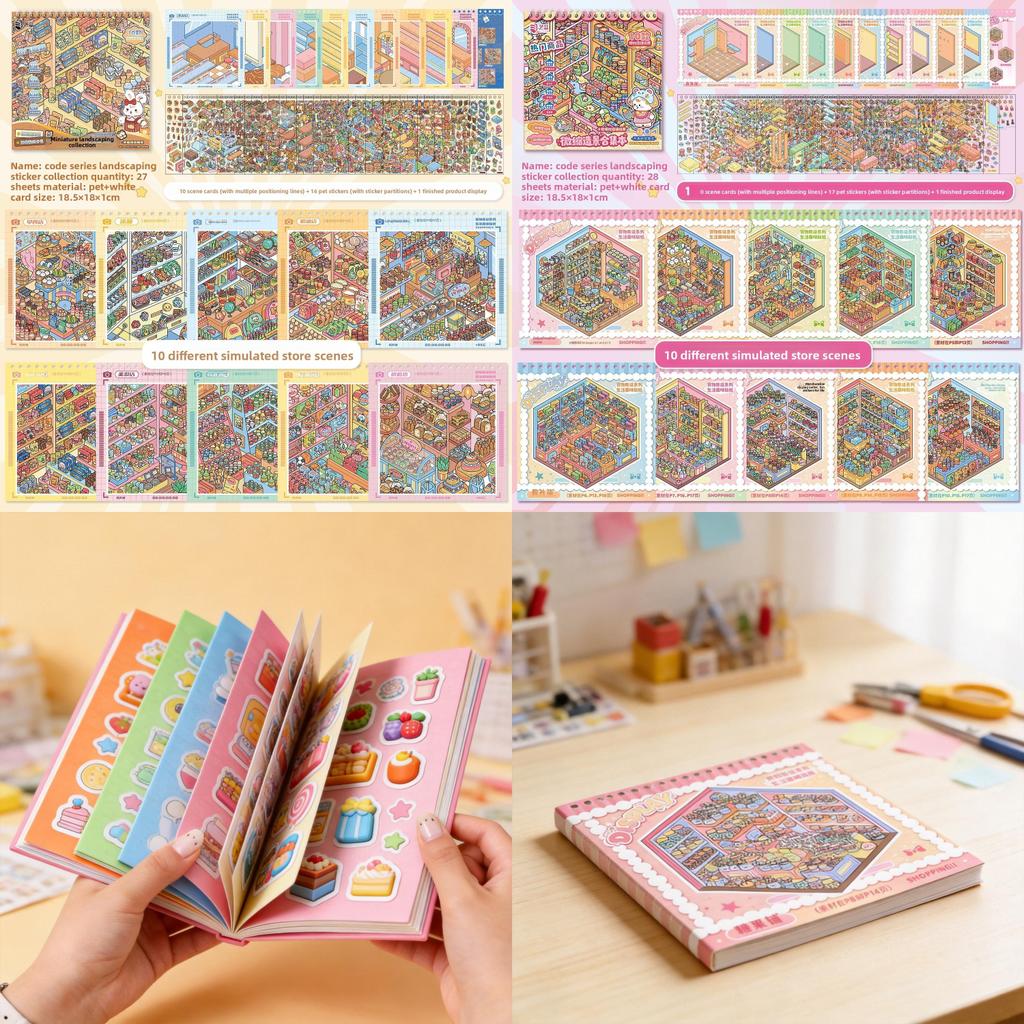 Artist Model Kit With 3d Miniature Scene Stickers For Diy Crafts And Gift Giving
