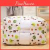 Modern Minimalist Cotton Linen Visual Quilt Storage Bag For Home Organization In Small Forest Color