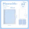 Planwith Friends Program, Soft Back Loose-leaf Book 360 Degree Fold Workbook Middle School Student B5 Horizontal Line Notebook