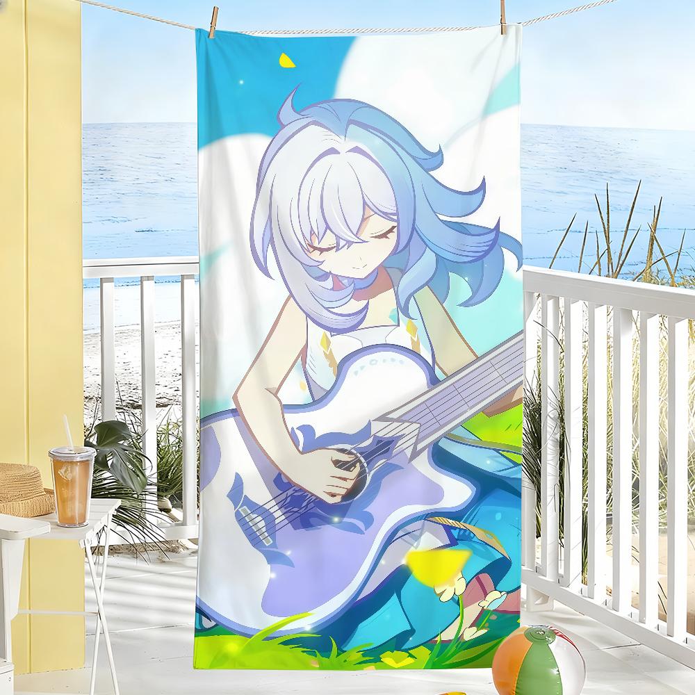 Game Genshin Impact Skirk Beach Towel For Beaches Yoga Studios Gyms Hot Springs Swimming Pools And Picnics
