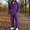 Men's Zip Up Hoodie and Cargo Jogger Pants 2 Piece Set for Casual Outdoor Sportswear