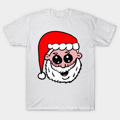 T Shirt Women Cute Santa Head Harajuku Print Kawaii Tshirt Summer Short Sleeve Female T-Shirt Top Tee