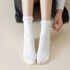 Women's Autumn and Winter Mid-calf Socks, Cute Little Bear Women's Socks, Long Calf Socks, Color-blocked Pile Socks, Boneless Cotton Socks At The Top