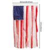 Patriotic Decorations Wreath & Flag Banner, 3D Star Hanging Ornaments for Front Door, Weatherproof Porch Hanging, Outdoor Wall Sign for Independence