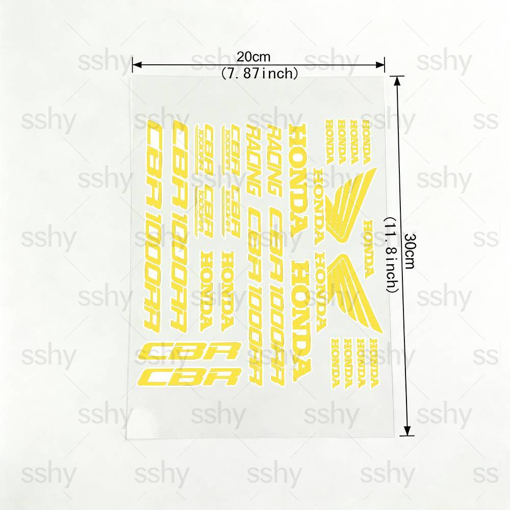 For HONDA CBR 18 colors Waterproof Reflective Motorbike Stickers Easy Peel D7 Removable Decals for Motorcycle Car