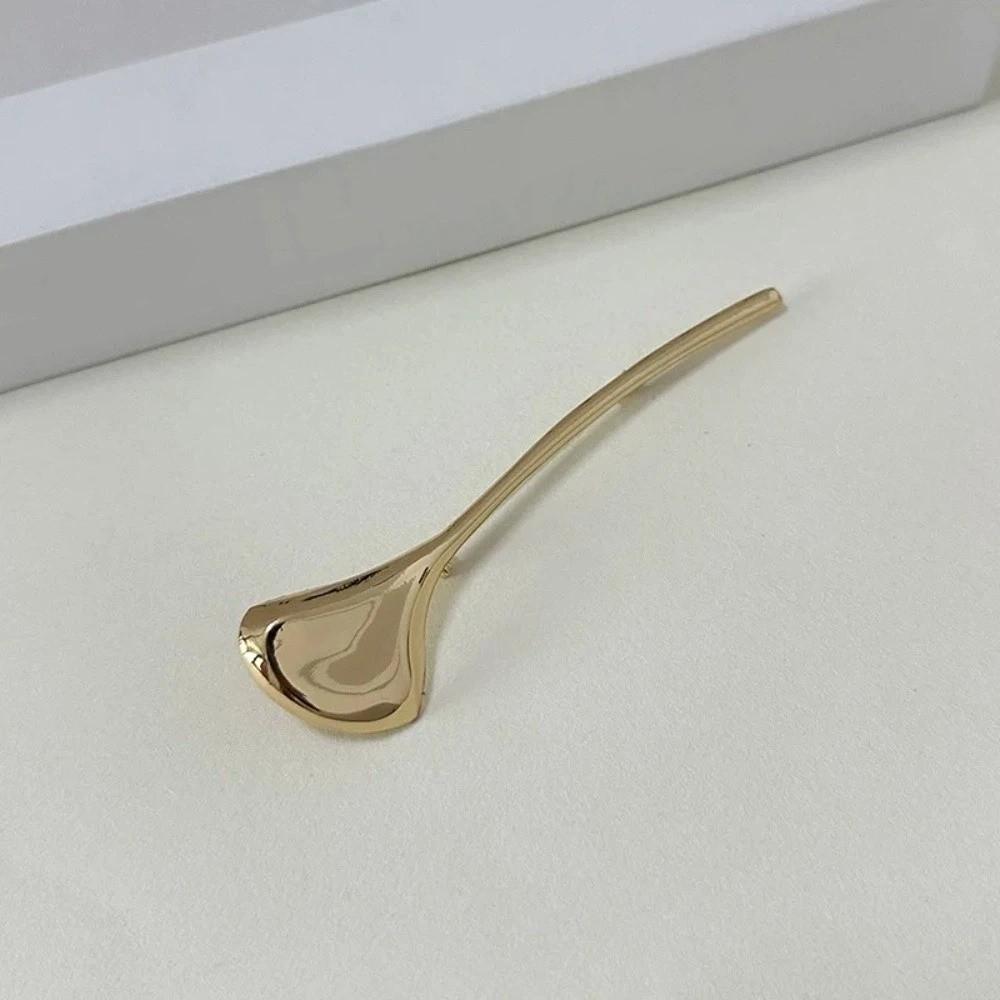 Corsage Ornament Ginkgo Leaf Brooch Vintage Metal Glossy Brooch  Western-style Clothes