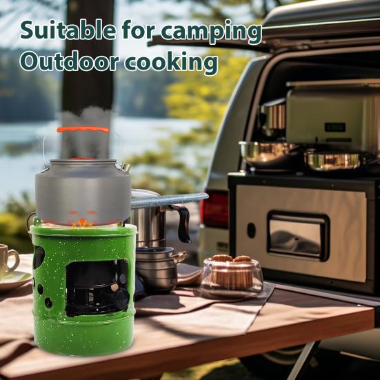 Outdoor 10-Wicks Kerosene Stove Portable Lightweight Camp Stove Heater Bbq Picnic Cooking