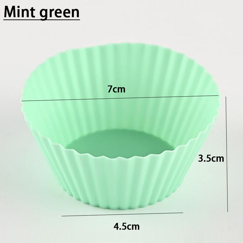 12/24/36pcs Of Silicone Cake Mold Round Muffin Cup Cake Baking Mold Kitchen Cooking Bakeware Making Diy Cake Decoration Tool
