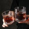 100ml/230ml/370ml/450ml Luxury Wine Glasses High End Whiskey Glass Striped Cocktail Glass Juice Beverage Cups Latte Coffee Mugs