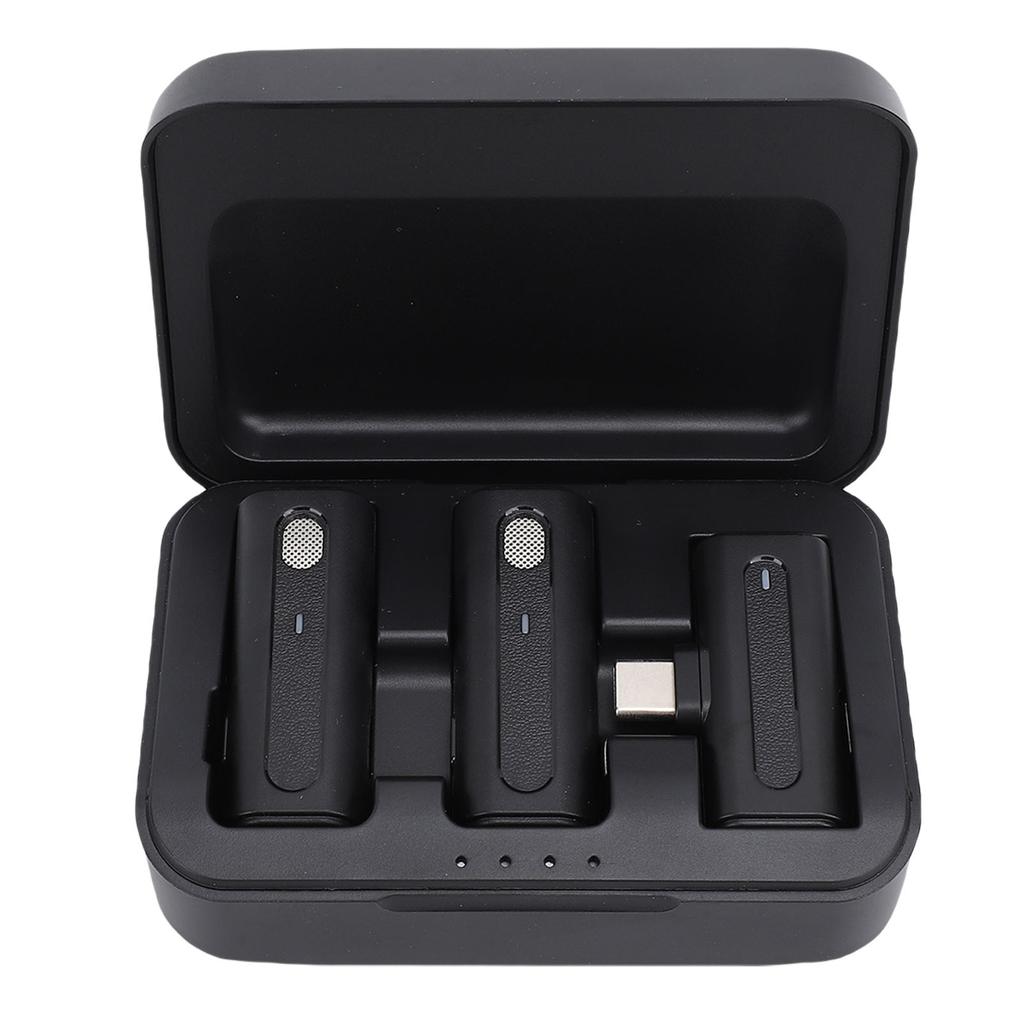 Lavalier Microphone System USB C Wireless Lapel Mic for Camera PC Smartphone Interview Recording Video Live Streaming